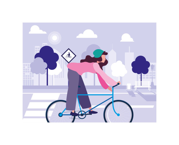 拥有自行车的女人，拥有健康生活方式的女人图片下载