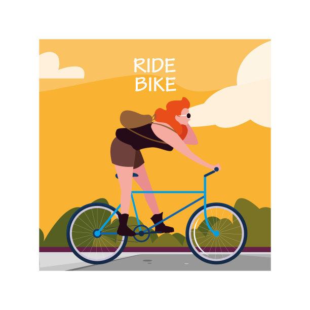 女人骑自行车，标签骑自行车图片下载