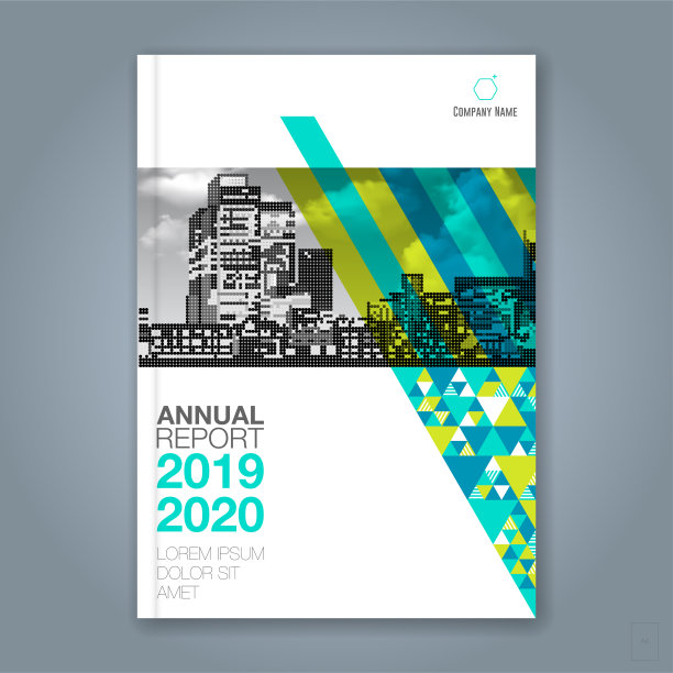 抽象最小几何圆背景为商业年度报告书封面小册子传单海报图片下载