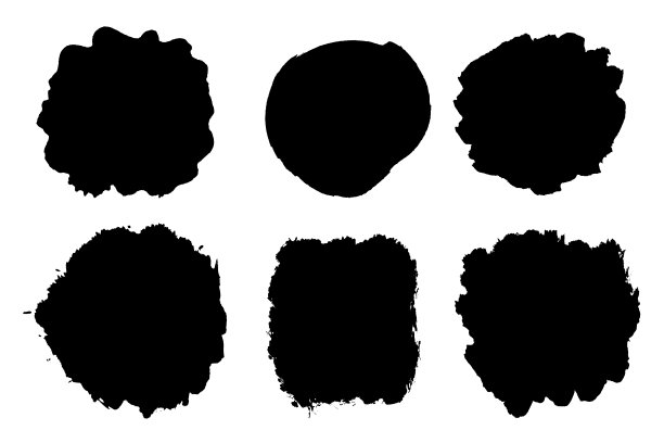 黑色笔触孤立在白色上。图片下载