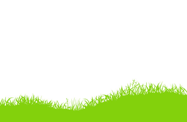 草地剪影背景材料图片下载