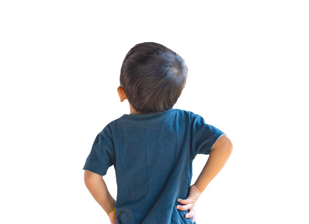 在白色背景上的儿童肖像图片下载