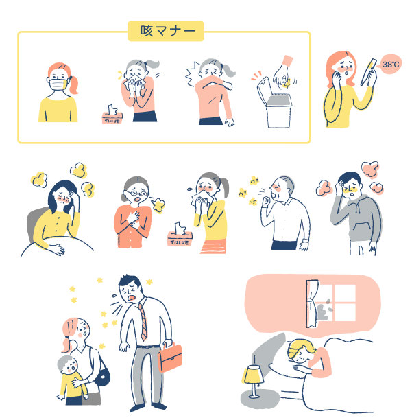 不同症状的咳嗽方式和感冒图片下载