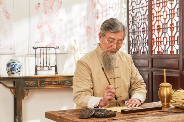 老中医在写处方图片下载