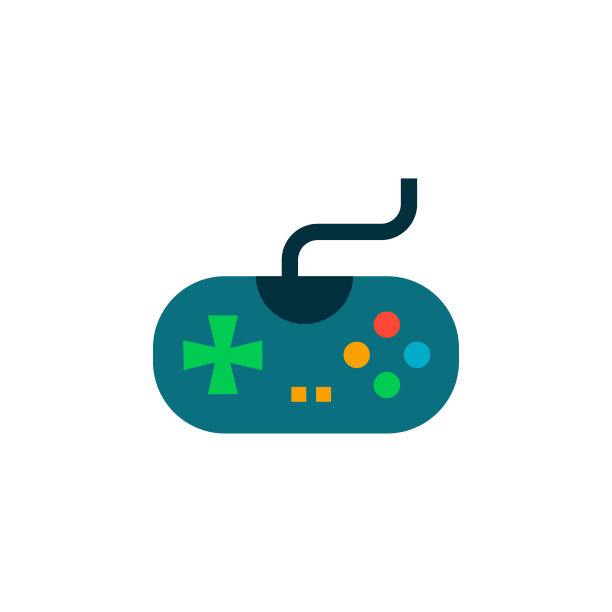 独立的操纵杆平面图标，简单风格的手柄，玩游戏的设备。图片下载