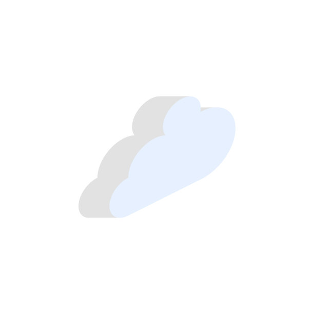 云图标在新潮的等距风格孤立的背景。矢量天气蓝色图例图片下载