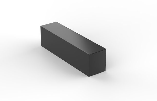 高大的黑色纸盒模拟模板上孤立的白色背景，3d插图图片下载