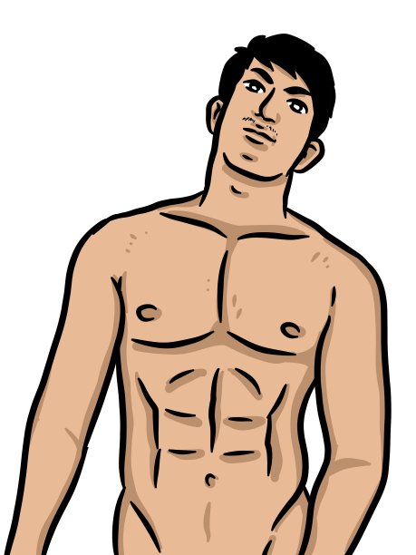 卡通可爱性感男人图片下载