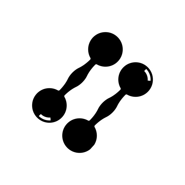 小哑铃黑色图标，概念插图，矢量平面符号，象形符号图片下载