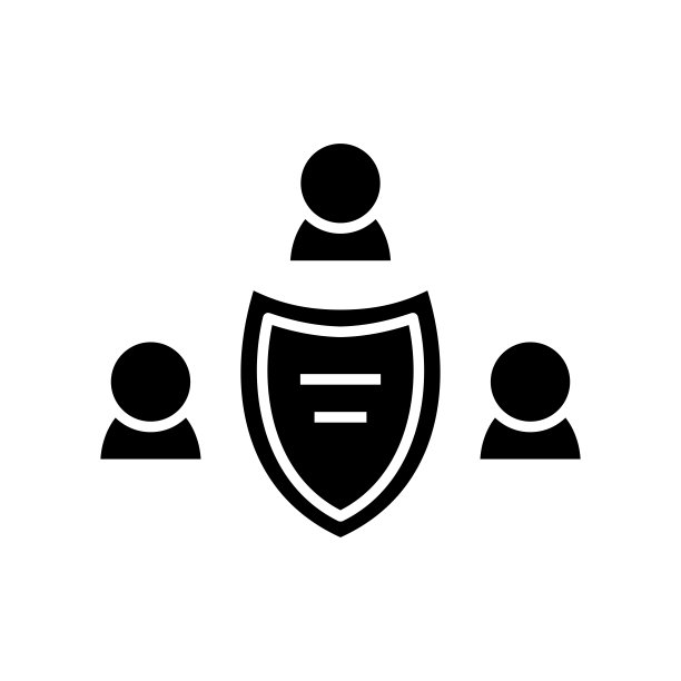 员工保护黑色图标、概念插图、矢量平面符号、象形符号图片下载