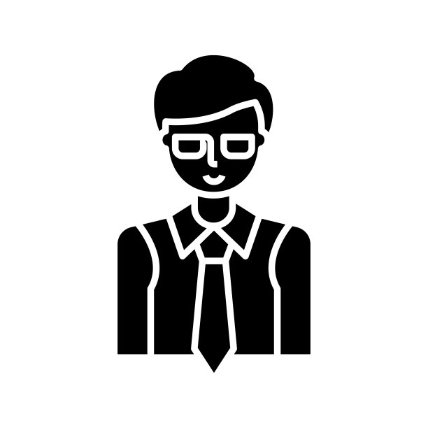 简约工人黑色图标图片下载
