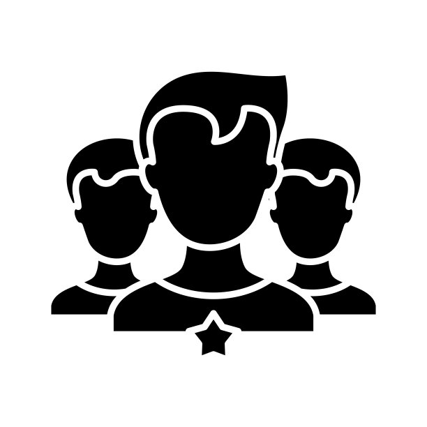 星型员工黑色图标，概念插图，矢量平面符号，象形符号图片下载