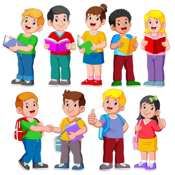 以白色为背景，捧着书的青年生活理念图片下载