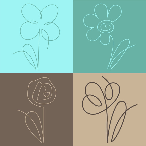 花在一行风格图片下载