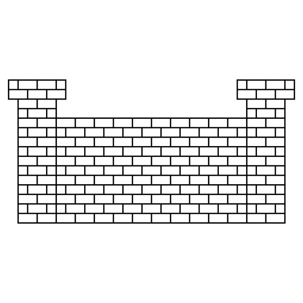 栅栏的图标集。简单的设置栅栏图标在白色的背景图片下载
