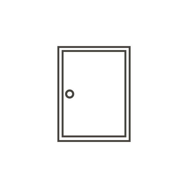 门，图标在时尚的轮廓风格孤立在白色的背景。门符号为您的网站设计，标志，应用程序，UI。向量插图,EPS10。——矢量图片下载