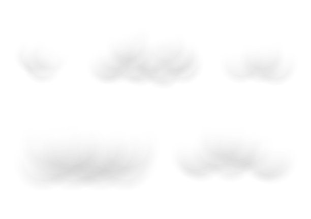 真实的白云矢量孤立在白色的背景，蓬松的立方体像白色的棉花ep24图片下载