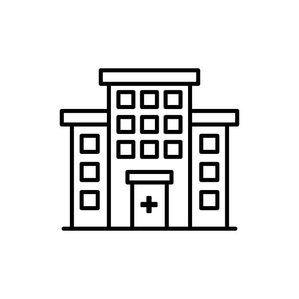 带颜色背景的医院赔偿图标和投资图标图片下载