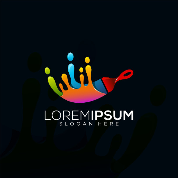 绘制彩虹矢量标志设计图片下载