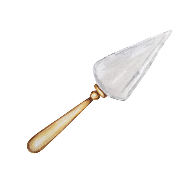 手绘木质厨房配件烘烤水彩插图，孤立在白色背景。它的烹饪时间。烘焙工具。图片下载