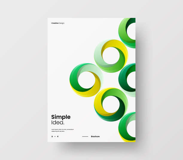 惊人的业务表示向量A4垂直方向的首页模拟。现代企业报表封面抽象几何插图设计布局。公司身份手册模板。图片下载