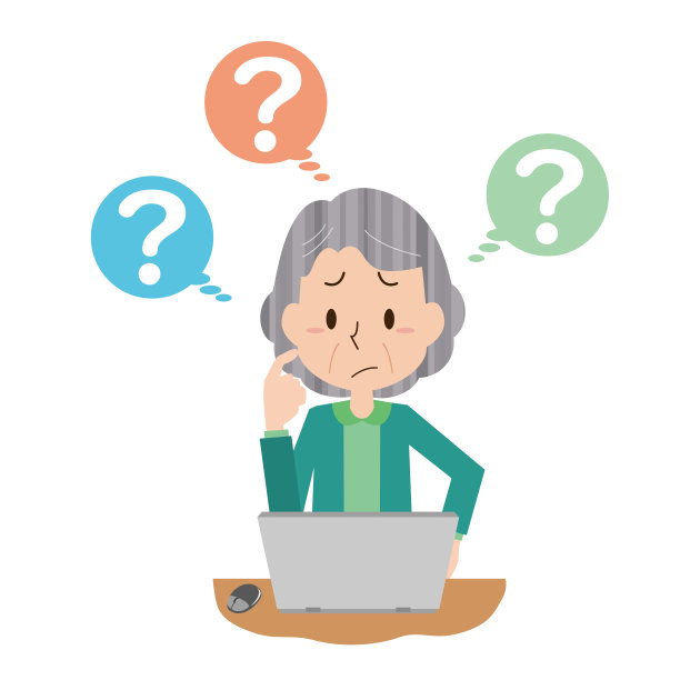 不懂如何使用个人电脑的年长妇女图片下载