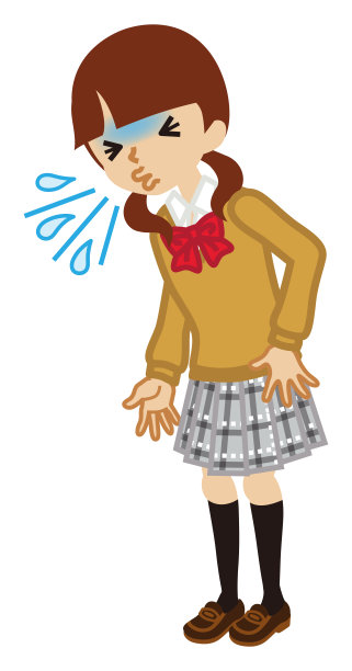 女高中生患打喷嚏-流感症状剪辑艺术，全长图片下载