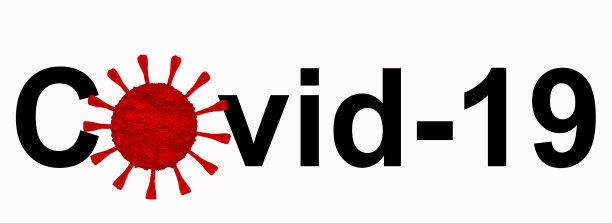 COVID-19冠状病毒文字背景- 3d渲染图片下载