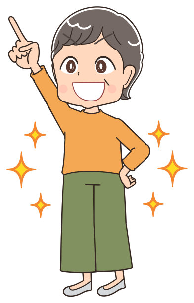 年长的女人，留着短发，穿着橙色的衣服。她有积极的情绪。图片下载