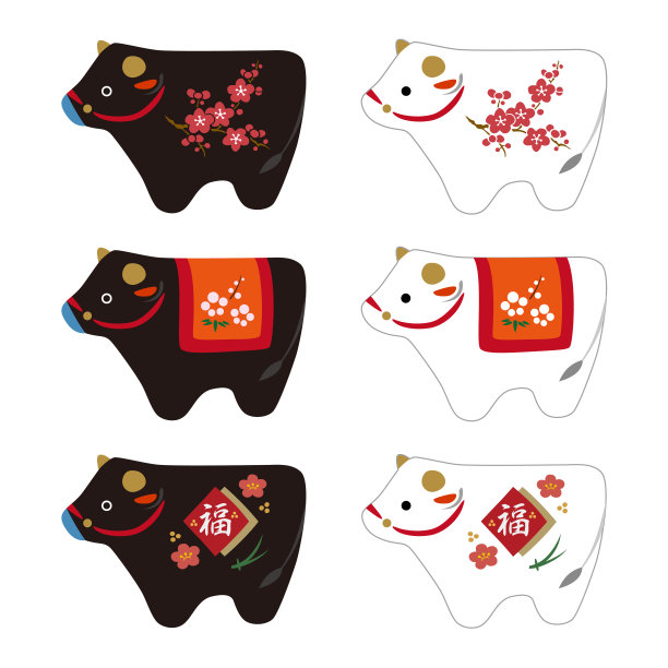 新年元素牛娃代表牛年图片下载