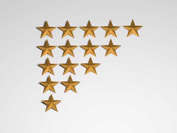 顾客满意度5颗金星，3d效果图图片下载