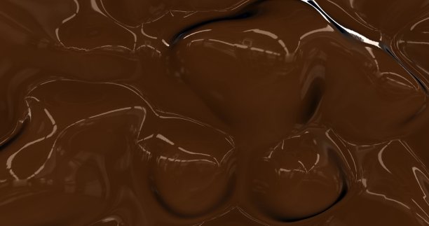 液体热巧克力背景。融化的黑巧克力纹理3D渲染。魅力丝绸背景动画。三维演示图片下载