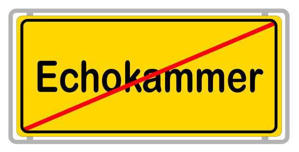 黄色交通标志和德国回音室图片下载