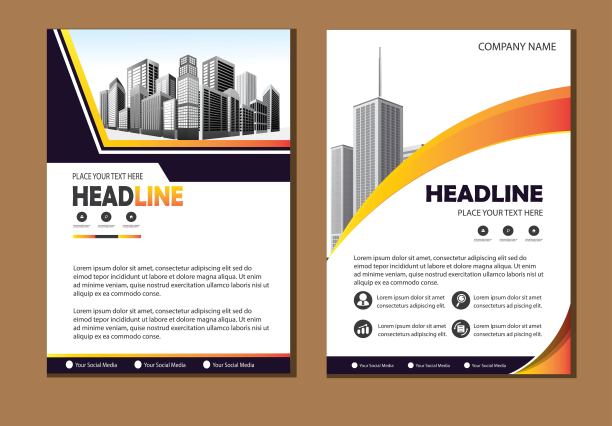 业务抽象向量模板。宣传册设计，涵盖现代布局，年度报告，海报，传单A4彩色三角形，几何形状的科技，科学，市场与灯光背景图片下载