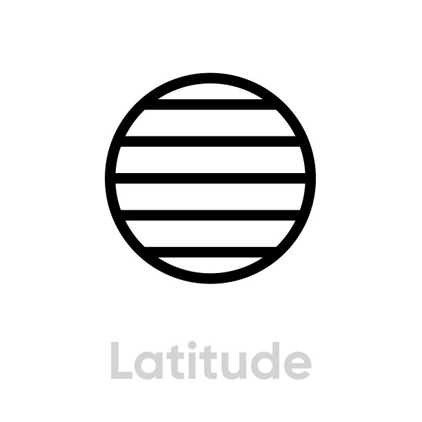 从东到西的纬度平行图标图片下载