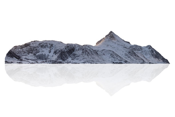 挪威冬天的雪山图片下载