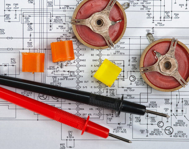 旧式电子元件图片下载