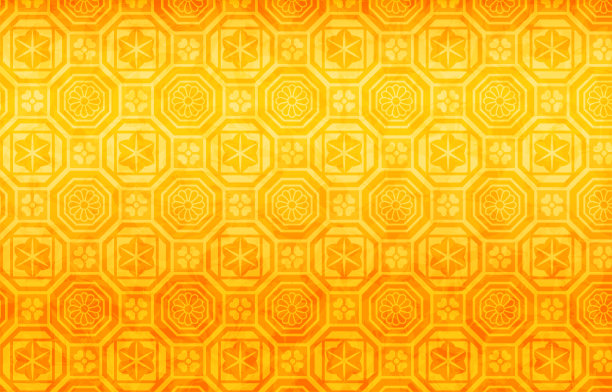 金日本纸和日本图案:阿拉伯图案和多边形形状图片下载