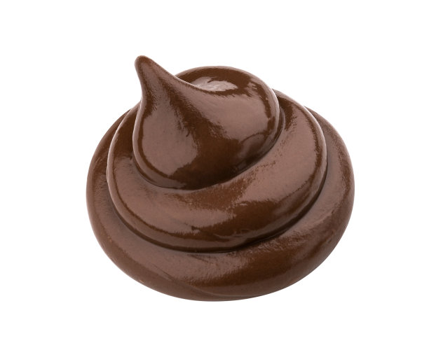 白色背景上孤立的巧克力奶油漩涡图片下载