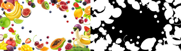 框架水果和浆果与阿尔法通道图片下载