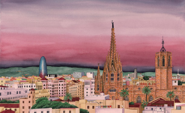 巴塞罗那景观图片下载