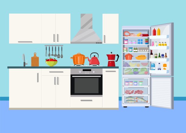 现代厨房内部图片下载