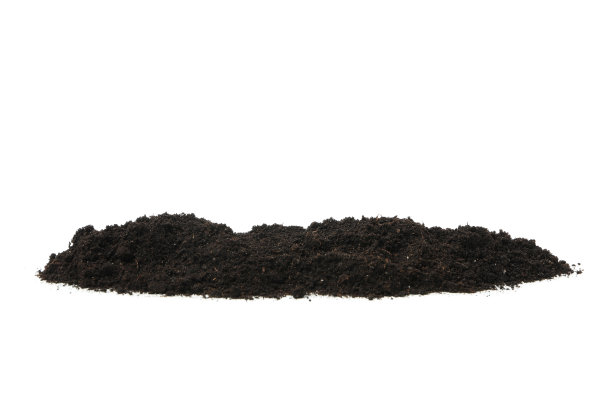 在白色背景上分离的肥沃土壤。农业和园艺图片下载