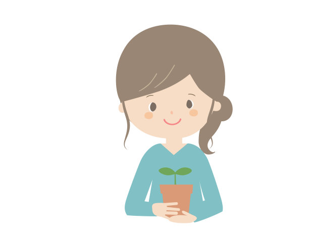 拿着树苗的女人图片下载