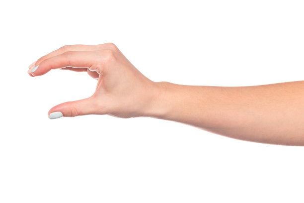 女性的手孤立在白色背景上显示手势图片下载