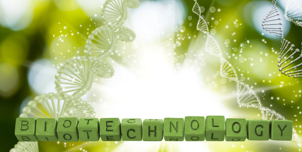 模糊背景下DNA链的抽象图像图片下载