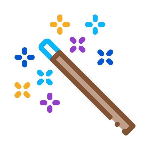 魔术棒图标矢量轮廓插图图片下载