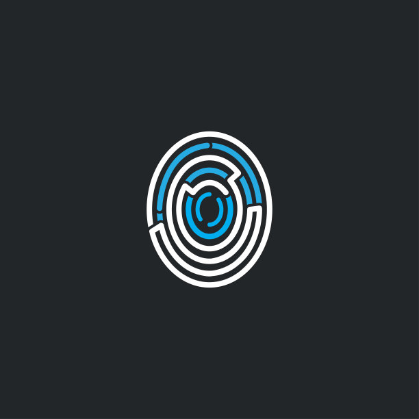 指纹图标和符号向量图片下载