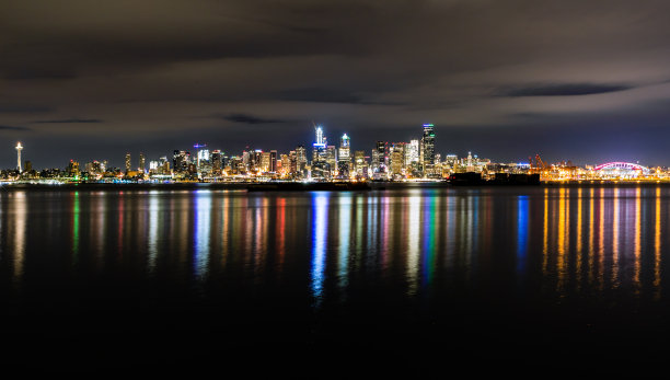 西雅图的夜景图片下载