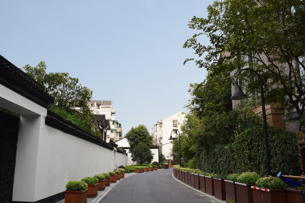 中国杭州西湖附近的住宅区图片下载